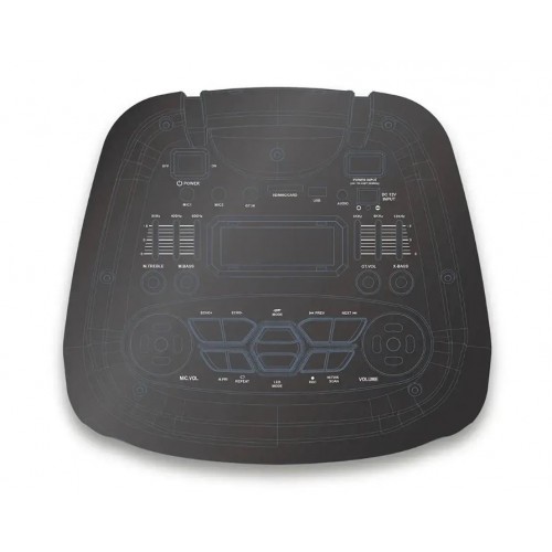 Портативна акумуляторна Bluetooth колонка ZXX-6510, 400 Вт, 2×10", висота 82 см, з 2 мікрофонами