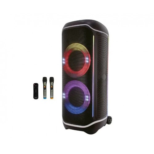 Портативна акумуляторна Bluetooth колонка ZXX-7000, 1000 Вт, 2×8", висота 91 см, з 2 мікрофонами