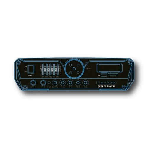 Портативна акумуляторна Bluetooth колонка ZXX-7272, 60 Вт, 1х15", висота 66 см, з 1 мікрофоном