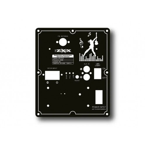 Портативна акумуляторна Bluetooth колонка ZXX-7272, 60 Вт, 1х15", висота 66 см, з 1 мікрофоном