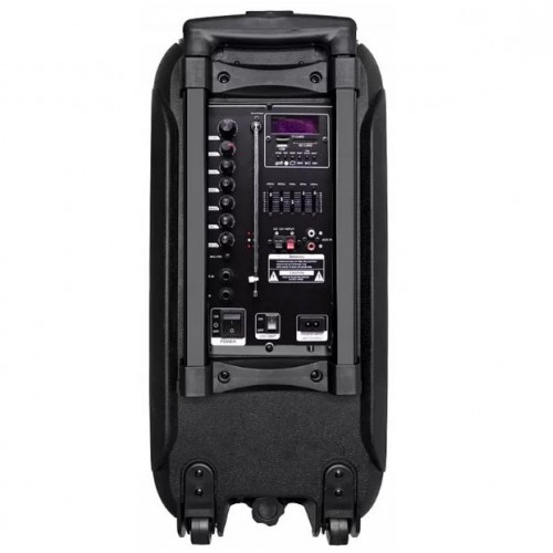 Портативна акумуляторна Bluetooth колонка ZXX-7575, 250 Вт, 2×12", висота 80 см, з 2 мікрофонами