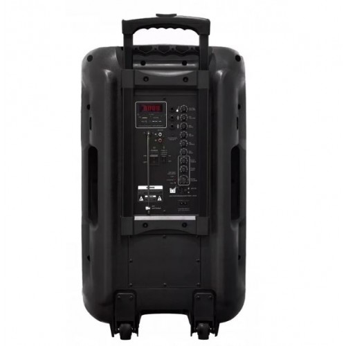 Портативна акумуляторна Bluetooth колонка ZXX-7878, 300 Вт, 1×15", висота 72 см, з 2 мікрофонами