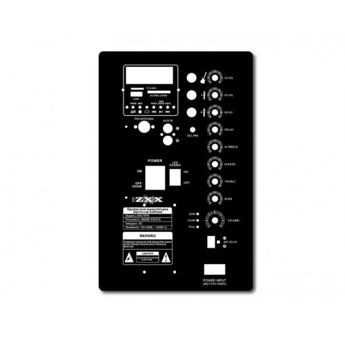Портативна акумуляторна Bluetooth колонка ZXX-7878, 300 Вт, 1×15", висота 72 см, з 2 мікрофонами