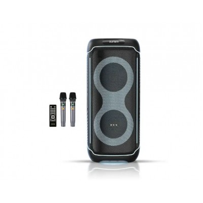 Портативна акумуляторна Bluetooth колонка ZXX-8830, 80 Вт, 2×10", висота 93 см, з 2 мікрофонами