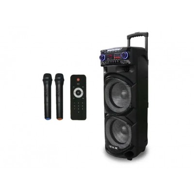 Портативна акумуляторна Bluetooth колонка ZXX-9292, 300 Вт, 2×10", висота 72 см, з 2 мікрофонами