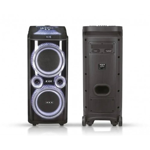 Портативна акумуляторна Bluetooth колонка ZXX-9900, 500 Вт, 2×10", висота 85 см, з 2 мікрофонами