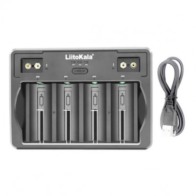 LiitoKala Lii-D4 зарядний пристрій на 4+2 каналів для AA, AAA, C, D, 18650, 26650, 32700 Li-ion, Ni-Mh акумуляторів