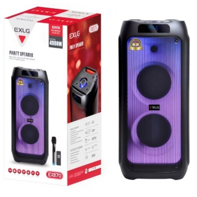 Портативна акумуляторна Bluetooth колонка Gedi-G EX-870, 100 Вт, 2×8", висота 80 см, з 1 мікрофоном
