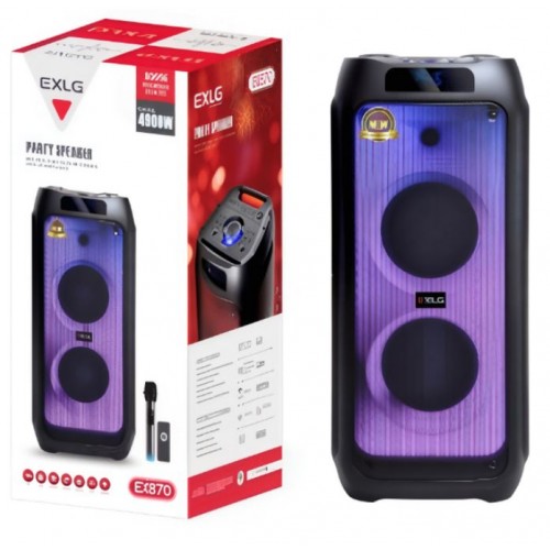 Портативна акумуляторна Bluetooth колонка Gedi-G EX-870, 100 Вт, 2×8", висота 80 см, з 1 мікрофоном