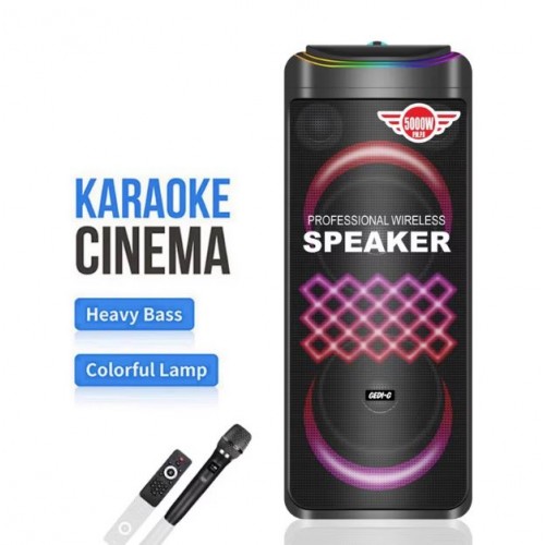 Портативна акумуляторна Bluetooth колонка Gedi-G GD-1015, 160 Вт, 2×10", висота 93 см, з 1 мікрофоном