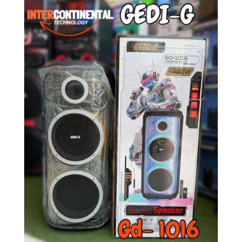 Портативна акумуляторна Bluetooth колонка Gedi-G GD-1016, 100 Вт, 2×10", висота 61 см, з 1 мікрофоном