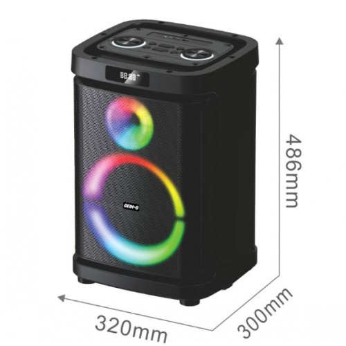 Портативна акумуляторна Bluetooth колонка Gedi-G GD-1019, 30 Вт, 1×10", висота 49 см, з 2 мікрофонами