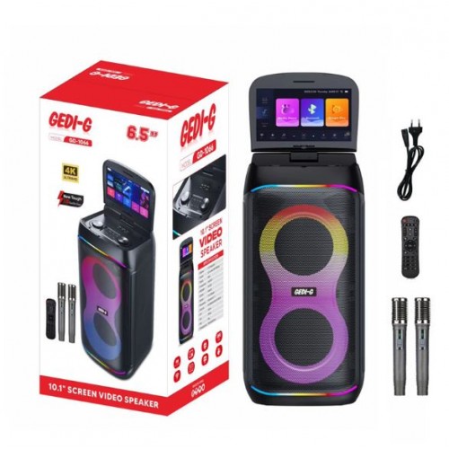 Портативна акумуляторна Bluetooth колонка Gedi-G GD-1066, 50 Вт, 2х6.5", висота 58 см, з Android планшетом і 2 мікрофонами