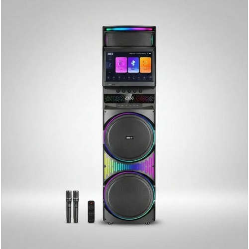 Портативна акумуляторна Bluetooth колонка Gedi-G GD-1423, 160 Вт, 2×12", висота 70 см, з Android планшетом і 2 мікрофонами