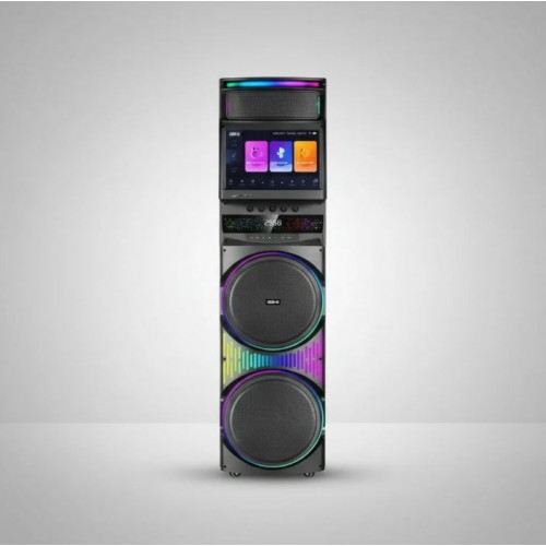 Портативна акумуляторна Bluetooth колонка Gedi-G GD-1423, 160 Вт, 2×12", висота 70 см, з Android планшетом і 2 мікрофонами