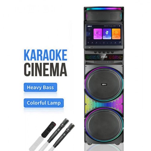 Портативна акумуляторна Bluetooth колонка Gedi-G GD-1423, 160 Вт, 2×12", висота 70 см, з Android планшетом і 2 мікрофонами