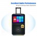 Портативна акумуляторна Bluetooth колонка Gedi-G GD-1428, 80 Вт, 1х10", висота 65 см, з Android планшетом і 2 мікрофонами