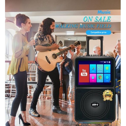 Портативна акумуляторна Bluetooth колонка Gedi-G GD-1428, 80 Вт, 1х10", висота 65 см, з Android планшетом і 2 мікрофонами