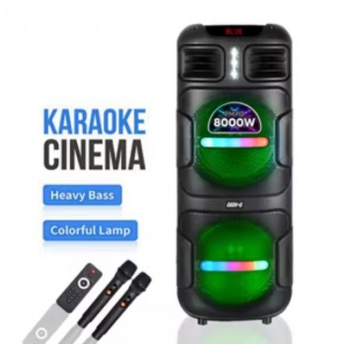 Портативна акумуляторна Bluetooth колонка Gedi-G GD-2152, 80 Вт, 2×12", висота 92 см, з 2 мікрофонами