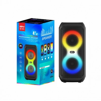 Портативна акумуляторна Bluetooth колонка Gedi-G GD-2413, 10 Вт, 2×4", висота 38 см