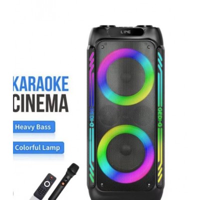 Портативна акумуляторна Bluetooth колонка Gedi-G GD-2821, 50 Вт, 2×8", висота 68 см, з 1 мікрофоном