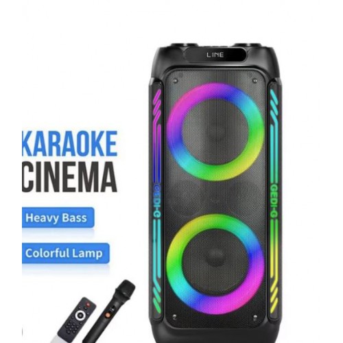 Портативна акумуляторна Bluetooth колонка Gedi-G GD-2821, 50 Вт, 2×8", висота 68 см, з 1 мікрофоном