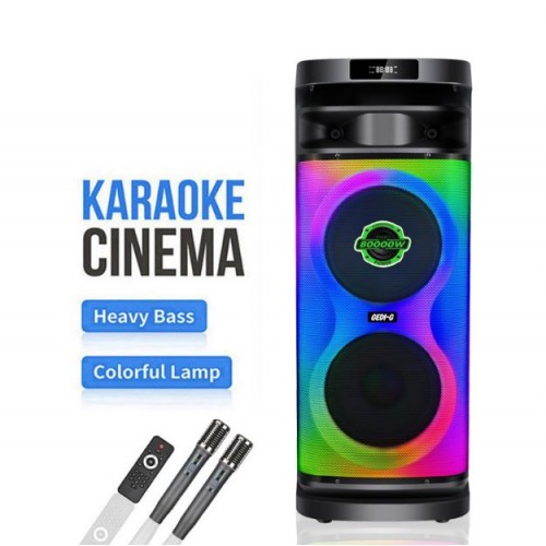 Портативна акумуляторна Bluetooth колонка Gedi-G GD-2858, 160 Вт, 2×8", висота 81 см, з 2 мікрофонами