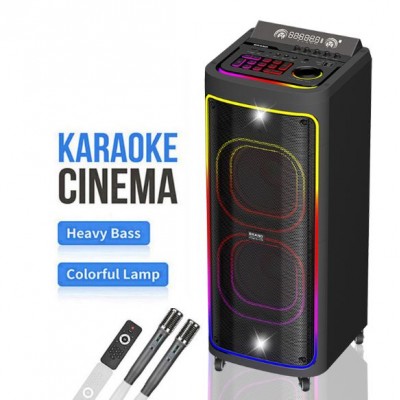 Портативна акумуляторна Bluetooth колонка Gedi-G GD-2898, 100 Вт, 2×8", висота 76 см, з 2 мікрофонами