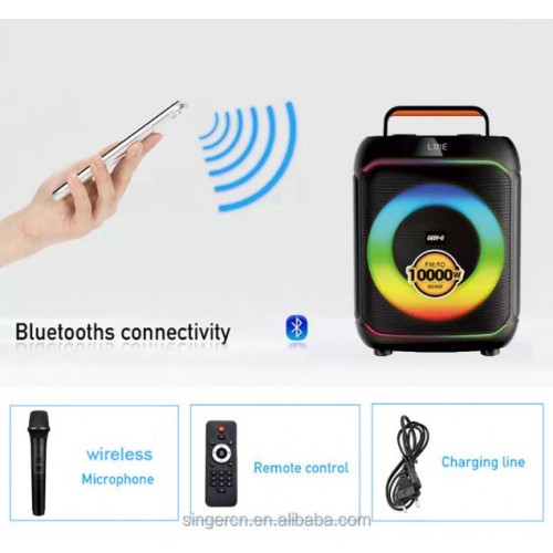 Портативна акумуляторна Bluetooth колонка Gedi-G GD-695, 30 Вт, 1×6.5", висота 42 см, з 1 мікрофоном
