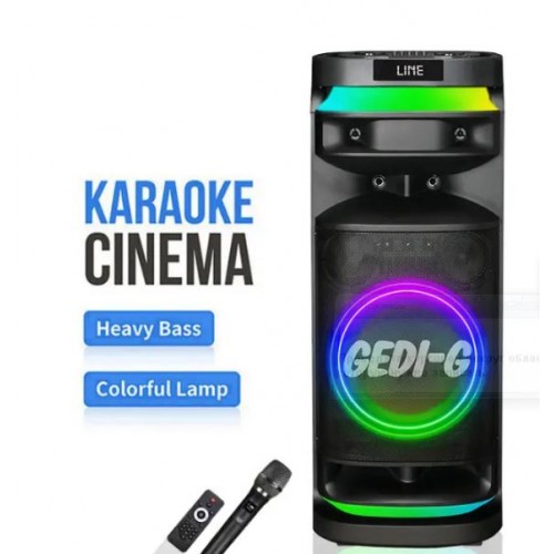 Портативна акумуляторна Bluetooth колонка Gedi-G GD-9005, 50 Вт, 1×8", висота 65 см, з 1 мікрофоном