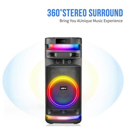 Портативна акумуляторна Bluetooth колонка Gedi-G GD-9005, 50 Вт, 1×8", висота 65 см, з 1 мікрофоном