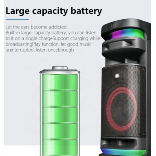 Портативна акумуляторна Bluetooth колонка Gedi-G GD-9005, 50 Вт, 1×8", висота 65 см, з 1 мікрофоном