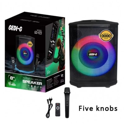 Портативна акумуляторна Bluetooth колонка Gedi-G GD-923, 40 Вт, 1×8", висота 41 см, з 1 мікрофоном