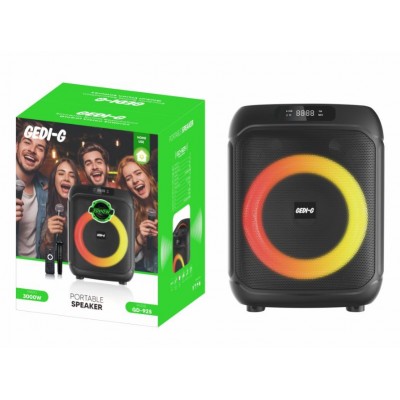Портативна акумуляторна Bluetooth колонка Gedi-G GD-925, 30 Вт, 1×8", висота 40 см, з 1 мікрофоном