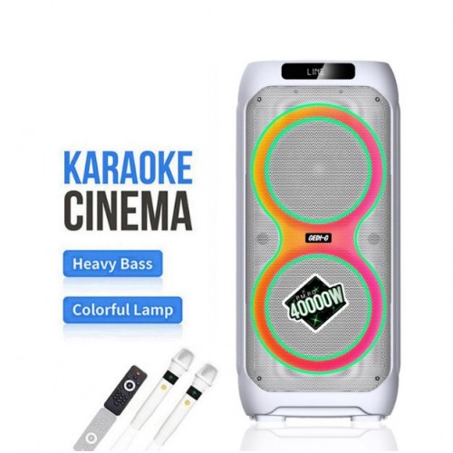 Портативна акумуляторна Bluetooth колонка Gedi-G LT-2232, 100 Вт, 2×10", висота 84 см, з 2 мікрофонами
