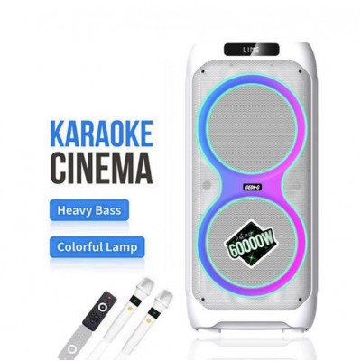 Портативна акумуляторна Bluetooth колонка Gedi-G LT-2233, 140 Вт, 2×12", висота 100 см, з 2 мікрофонами