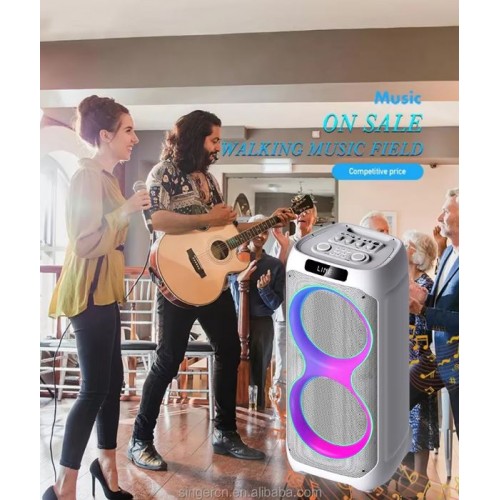 Портативна акумуляторна Bluetooth колонка Gedi-G LT-2233, 140 Вт, 2×12", висота 100 см, з 2 мікрофонами