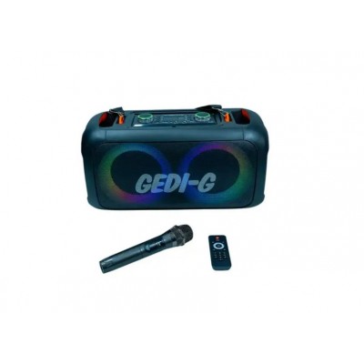 Портативна акумуляторна Bluetooth колонка Gedi-G LT-2637, 50 Вт, 2×6.5", висота 20 см, з 1 мікрофоном