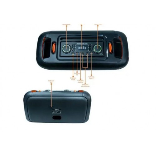 Портативна акумуляторна Bluetooth колонка Gedi-G LT-2637, 50 Вт, 2×6.5", висота 20 см, з 1 мікрофоном