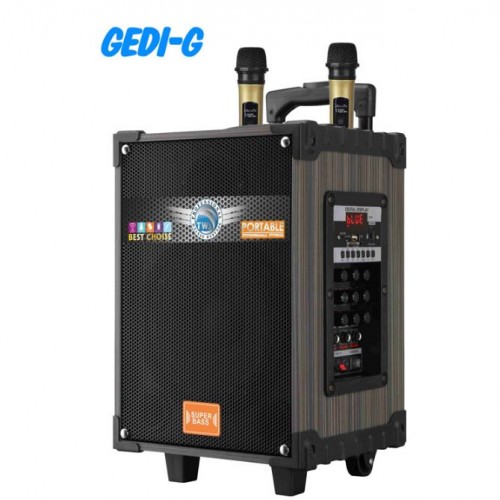 Портативна акумуляторна Bluetooth колонка Gedi-G LT-912, 50 Вт, 2×8", висота 60 см, з 2 мікрофонами