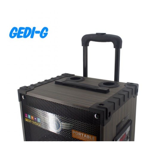 Портативна акумуляторна Bluetooth колонка Gedi-G LT-912, 50 Вт, 2×8", висота 60 см, з 2 мікрофонами