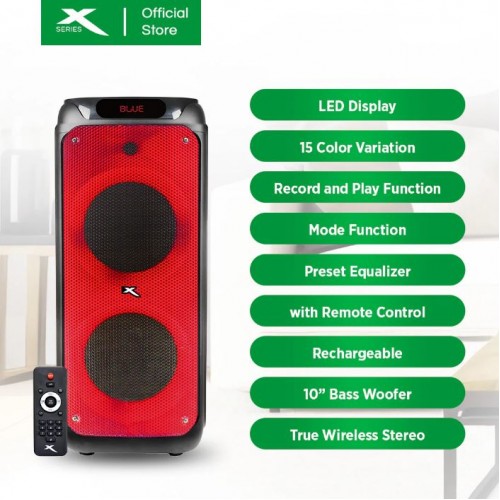 Портативна акумуляторна Bluetooth колонка Gedi-G YS-010, 100 Вт, 2×8", висота 78 см, з 2 мікрофонами
