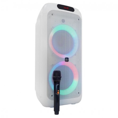 Портативна акумуляторна Bluetooth колонка EVER E-900, 200 Вт, 2×12", висота 100 см, з 2 мікрофонами